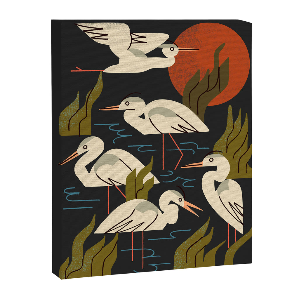 Five Heron Flock Canvas Print Gallery Image 6
