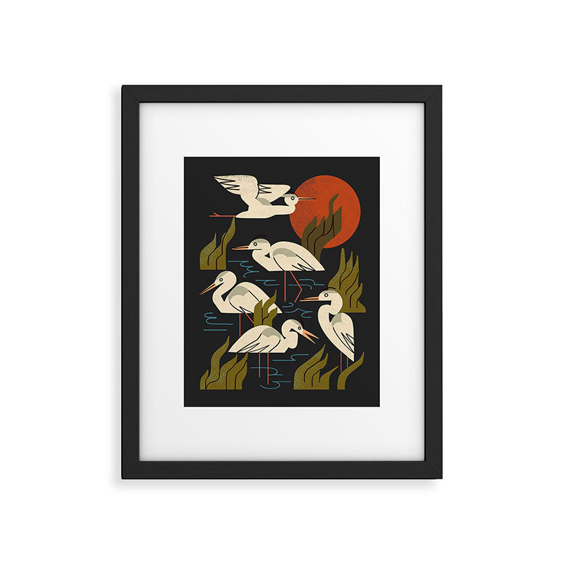 Five Heron Flock Framed Art Print Gallery Image 4