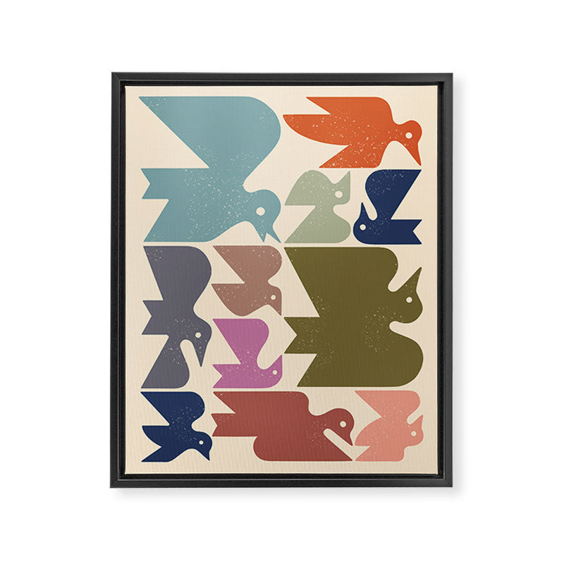 Flock No. 3 Framed Canvas Print Gallery Image 6