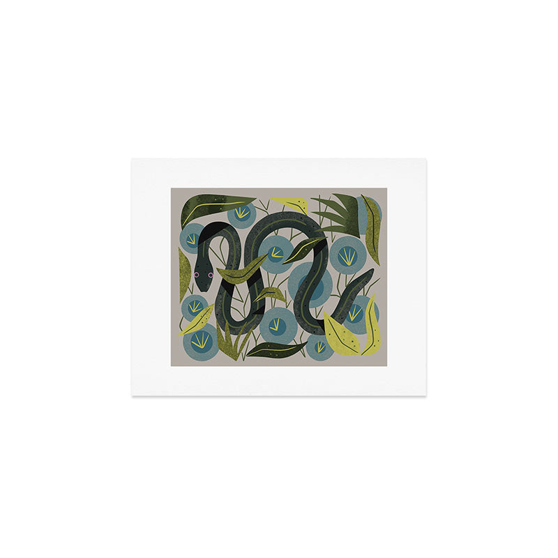 Floral Snake Art Print Gallery Image 1