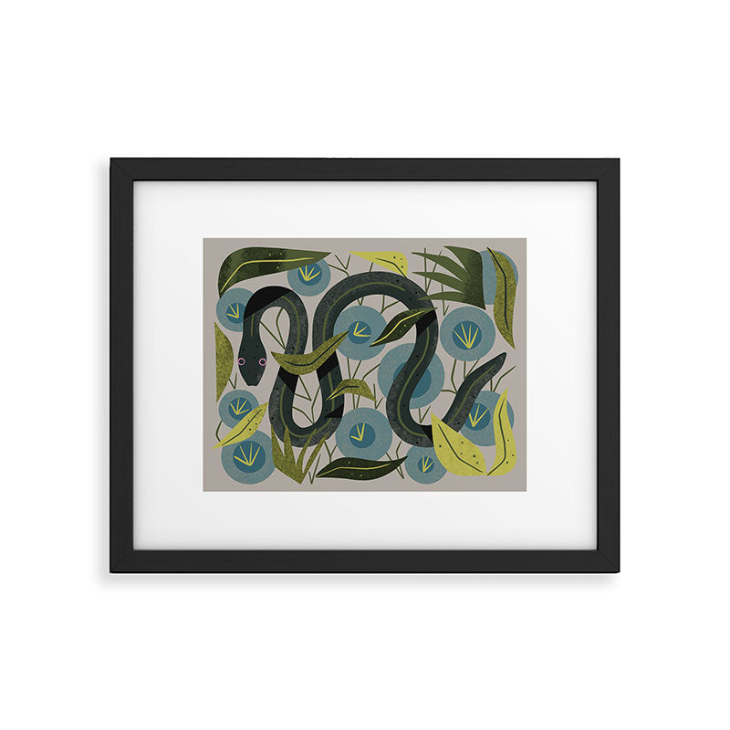 Floral Snake Framed Art Print Gallery Image 6
