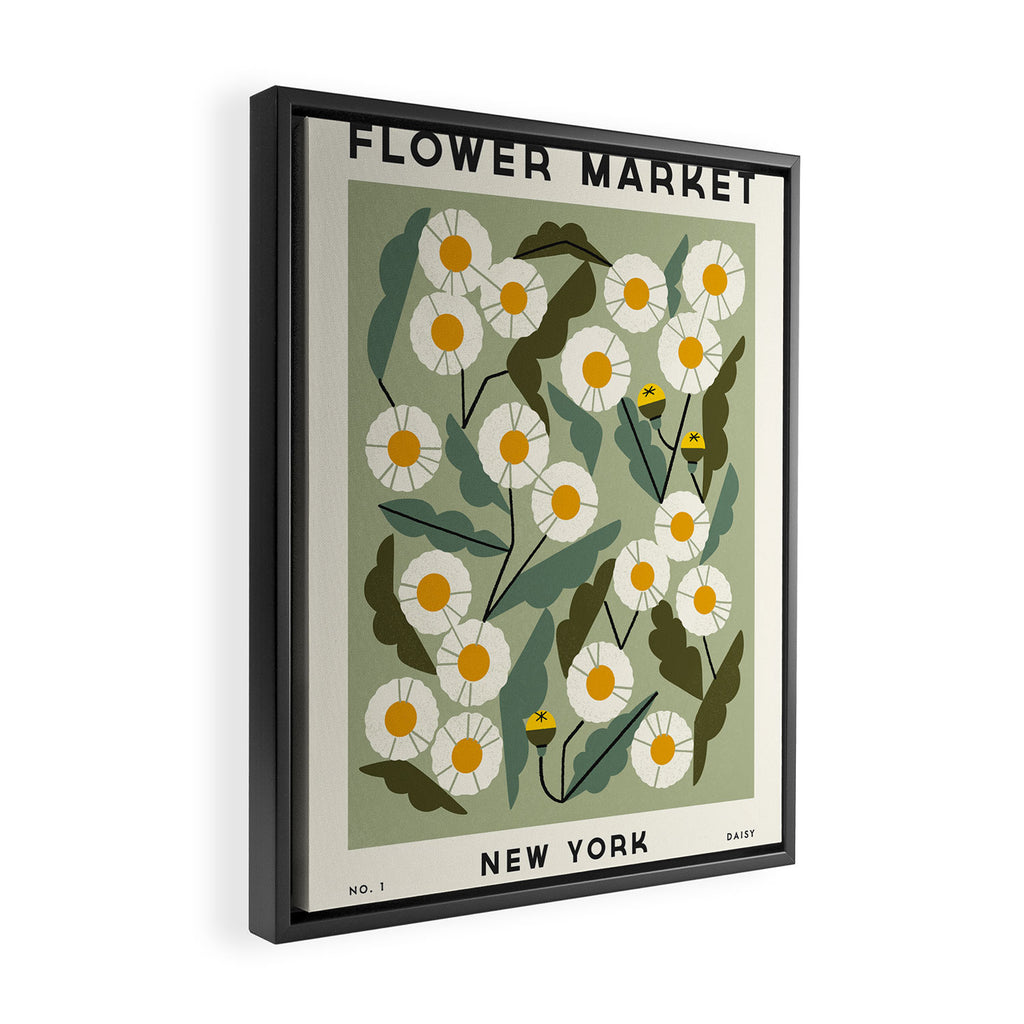 Flower Market No. 1 Framed Canvas Print Gallery Image 2