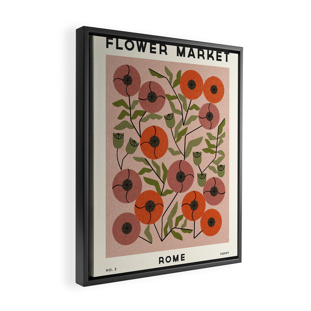 Flower Market No. 2 Framed Canvas Print Gallery Image 2