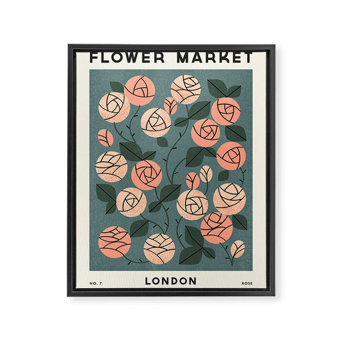 Flower Market No. 7 Framed Canvas Print Gallery Image 1