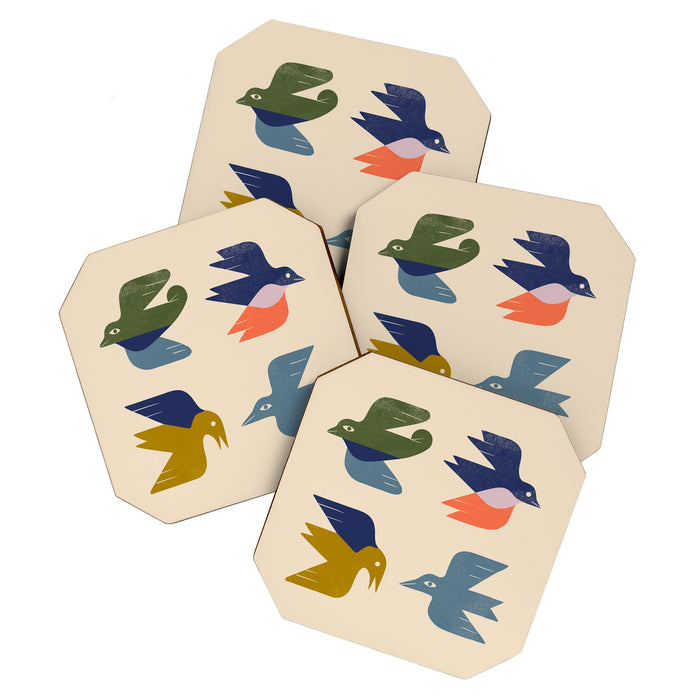 Four Birds Grid Coaster Gallery Image 1