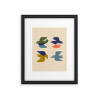 Four Birds Grid Framed Art Print Gallery Image 6