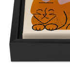 Four Cat Pile Framed Canvas Print Gallery Image 3