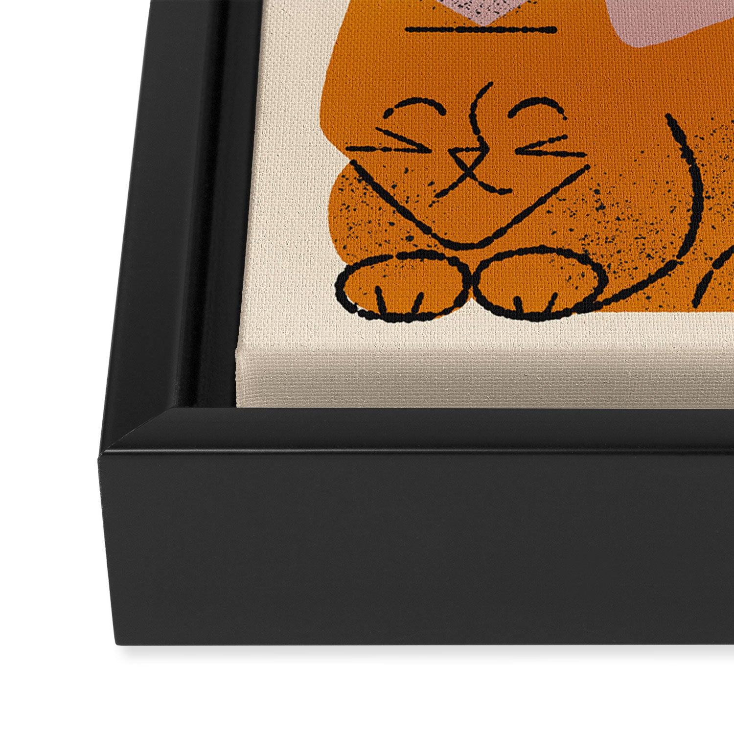 Four Cat Pile Framed Canvas Print Gallery Image 3