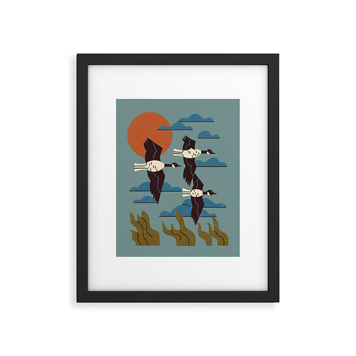 Geese Flying South Framed Art Print Gallery Image 1