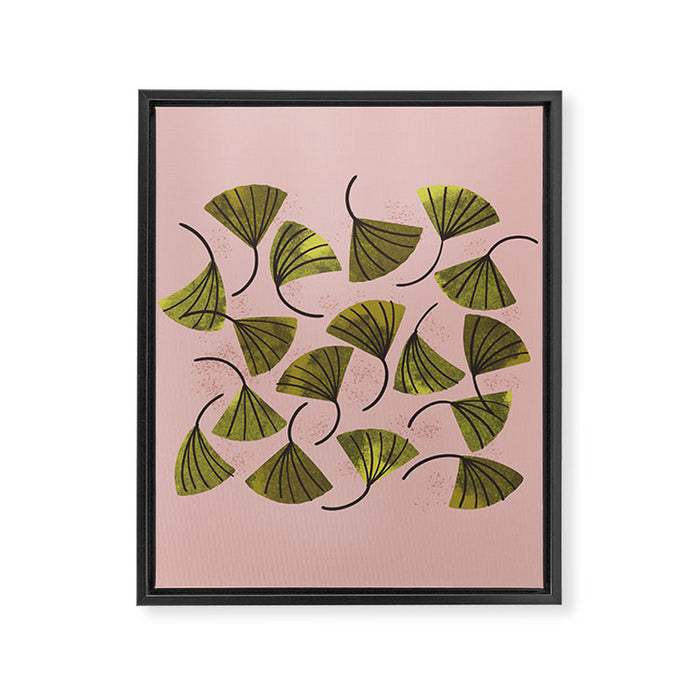 Ginkgo Leaves Framed Canvas Print Gallery Image 1