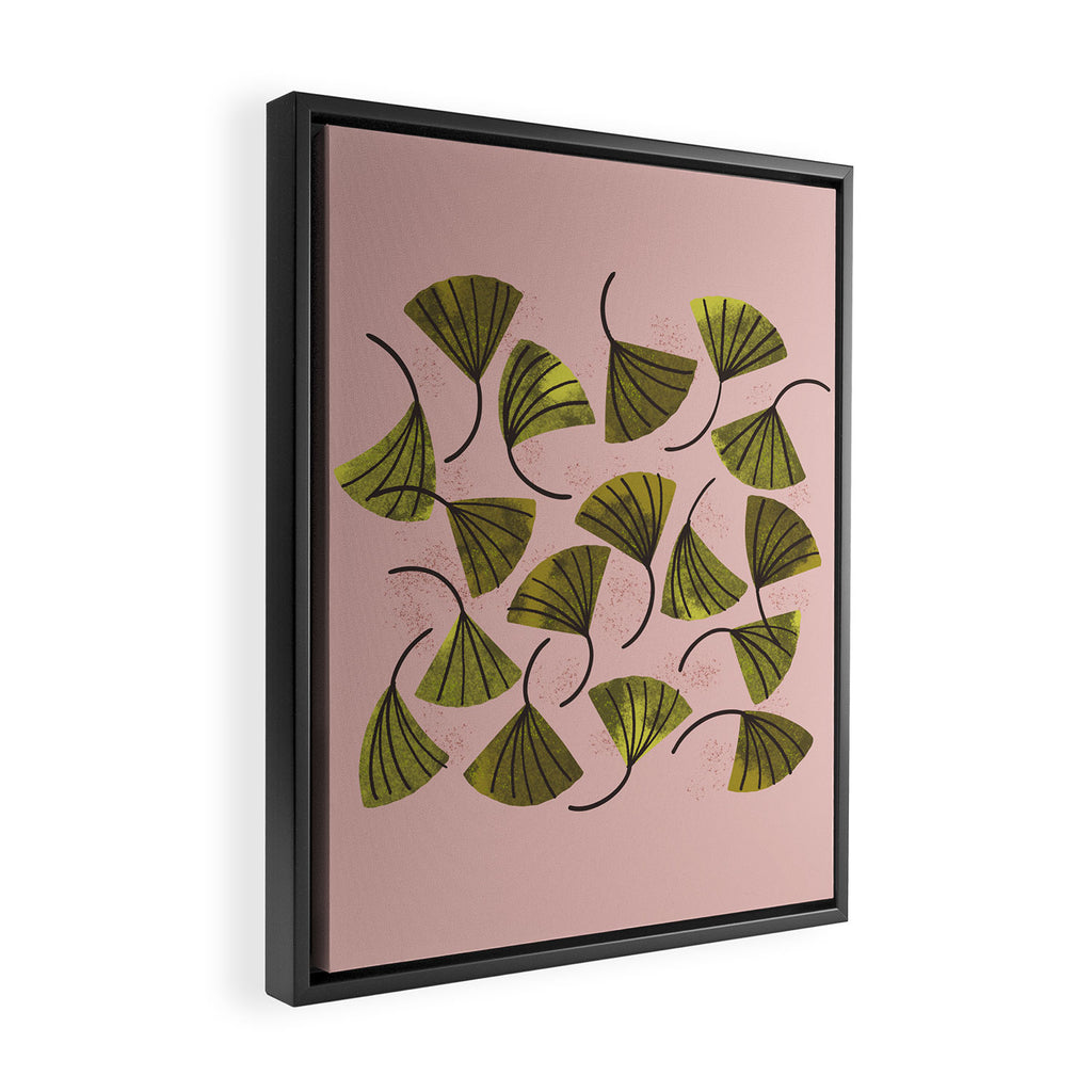 Ginkgo Leaves Framed Canvas Print Gallery Image 2