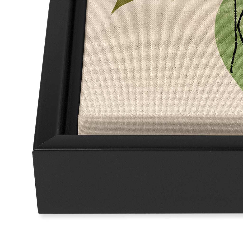 Gold and Green Bouquet Framed Canvas Print Gallery Image 3