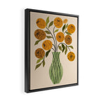 Gold and Green Bouquet Framed Canvas Print Gallery Image 2