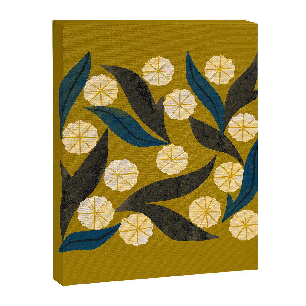 Gold Floral Canvas Print Gallery Image 8