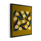 Gold Floral Framed Canvas Print Gallery Image 2