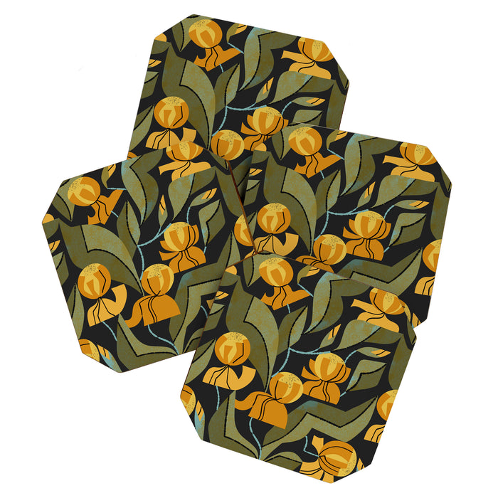 Gold Garden Iris Coaster Gallery Image 1