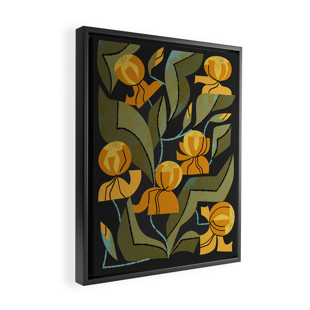 Gold Garden Iris Framed Canvas Print Gallery Image 2
