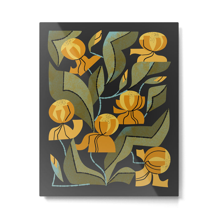 Gold Garden Iris Metal Print Gallery Image 1