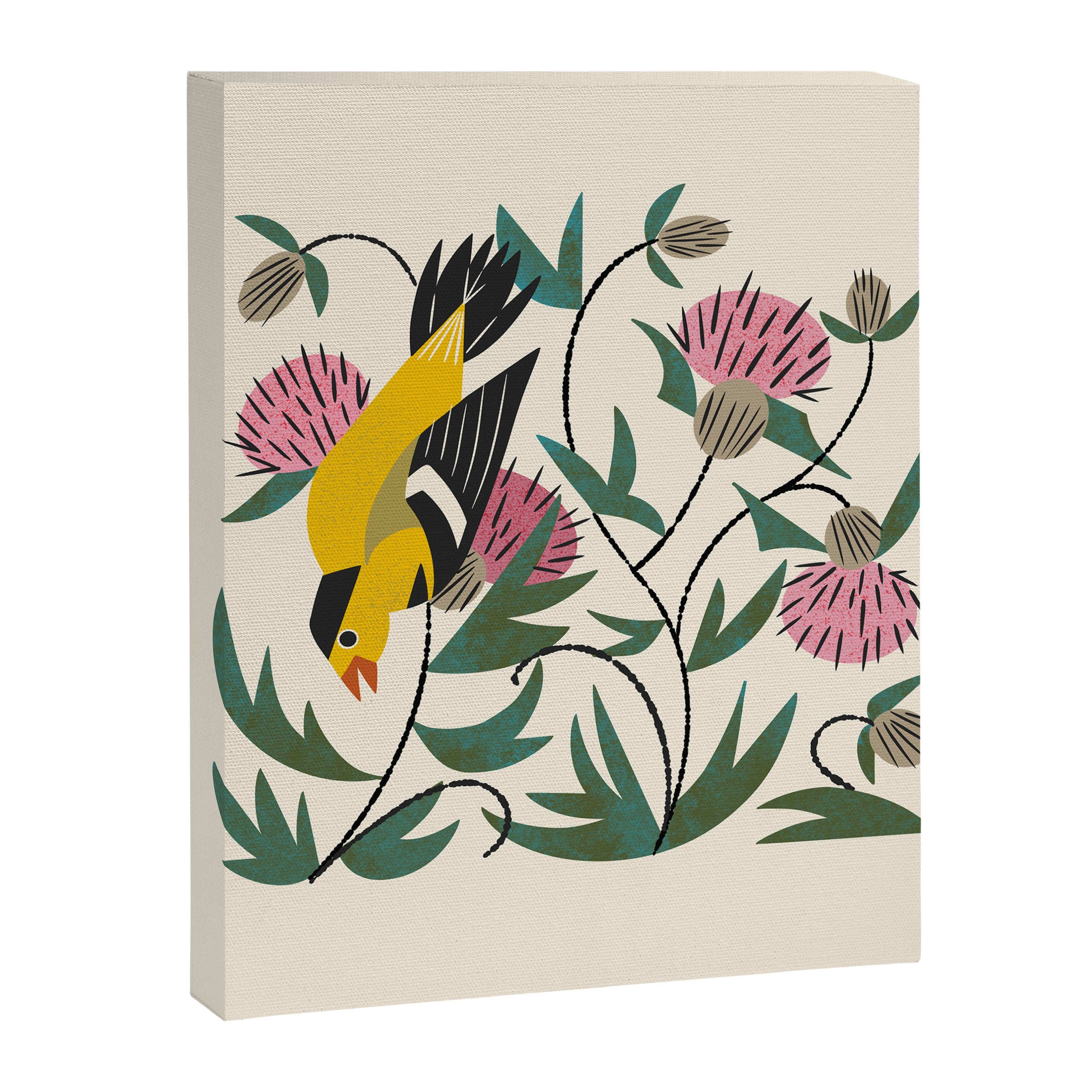 Goldfinch and Thistle Canvas Print Gallery Image 8
