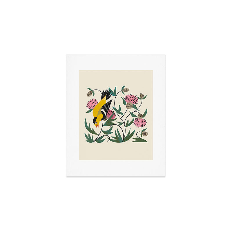 Goldfinch and Thistle Art Print Gallery Image 1