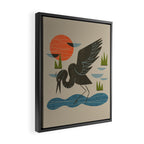 Happy Heron Framed Canvas Print Gallery Image 2