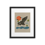 Happy Heron Framed Art Print Gallery Image 6