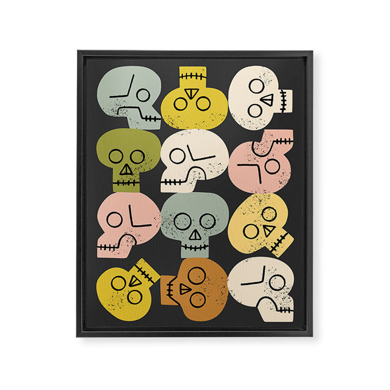 Happy Skulls Framed Canvas Print Gallery Image 6