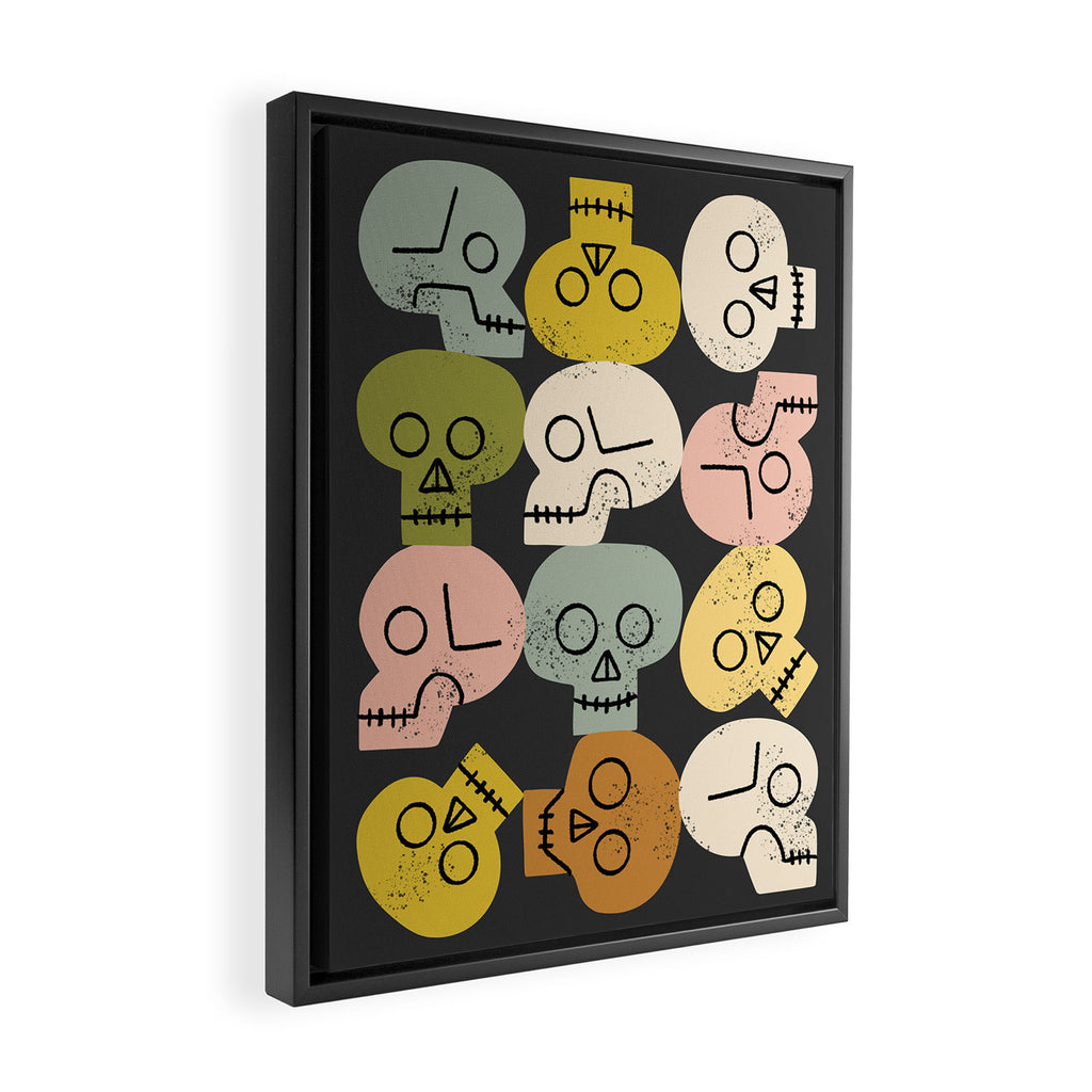 Happy Skulls Framed Canvas Print Gallery Image 2