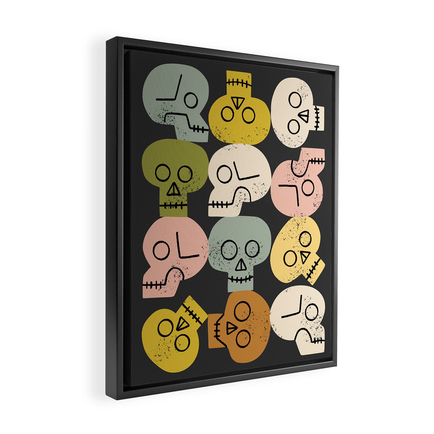 Happy Skulls Framed Canvas Print Gallery Image 2