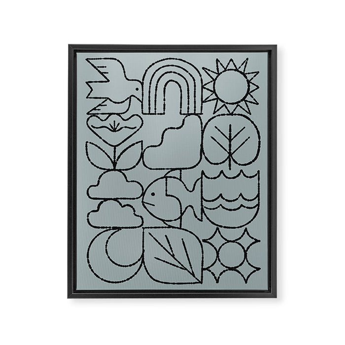 Harmony Grid Framed Canvas Print Gallery Image 1
