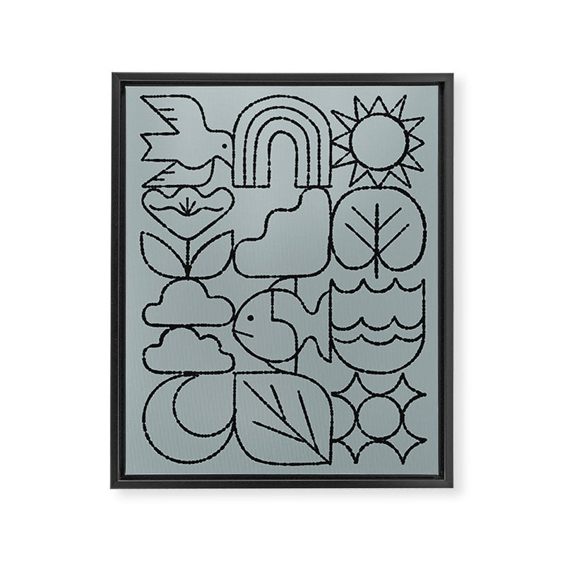 Harmony Grid Framed Canvas Print Gallery Image 6
