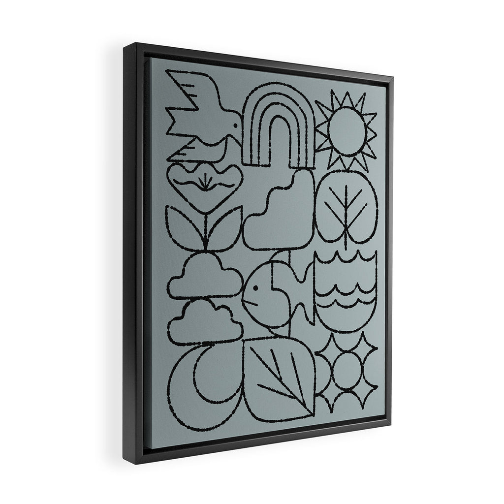 Harmony Grid Framed Canvas Print Gallery Image 2