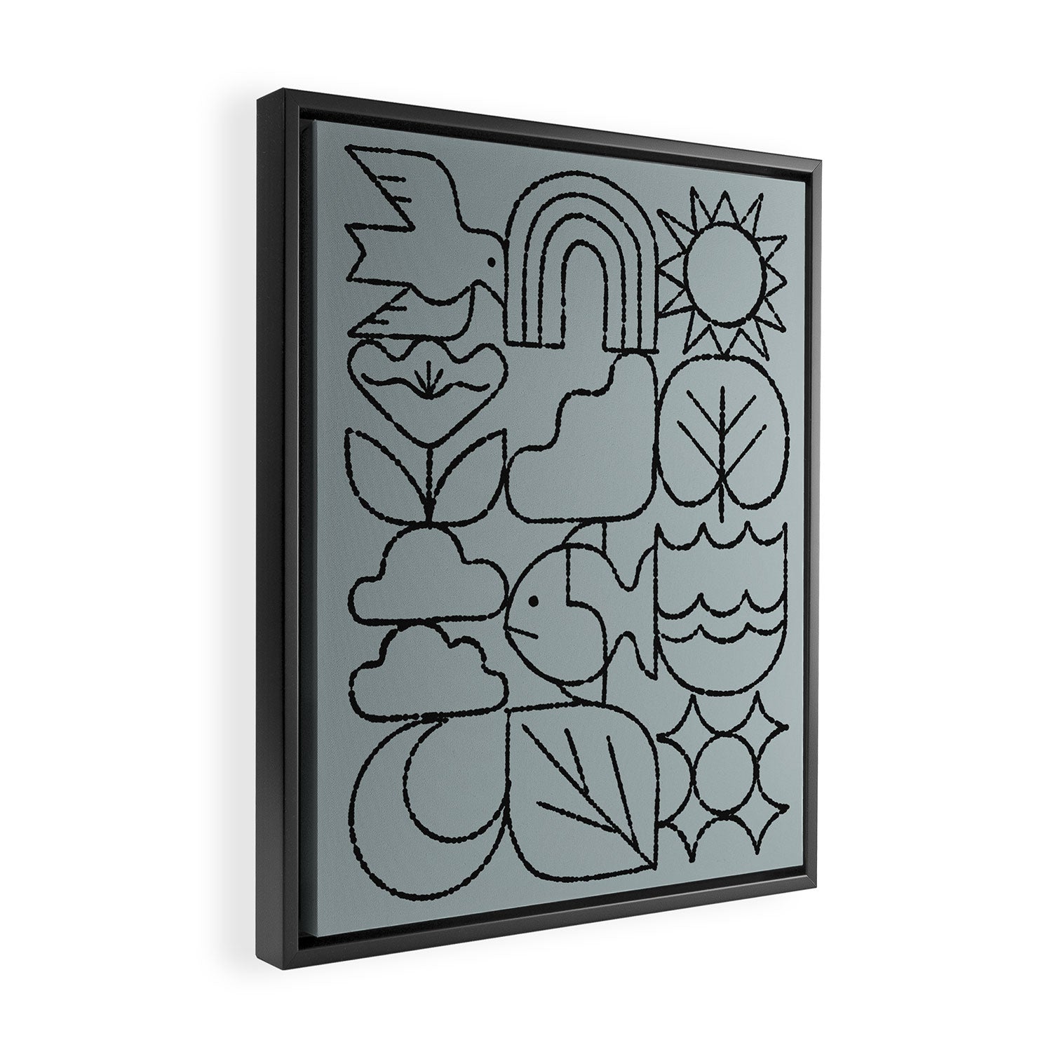 Harmony Grid Framed Canvas Print Gallery Image 2