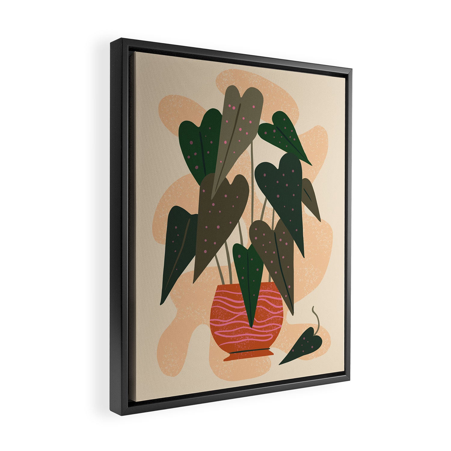 Hello Begonia Framed Canvas Print Gallery Image 2