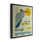 Heron Among Reeds Framed Canvas Print Gallery Image 2