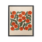 Hot Orange Blooms Framed Canvas Print Gallery Image 8