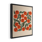 Hot Orange Blooms Framed Canvas Print Gallery Image 2