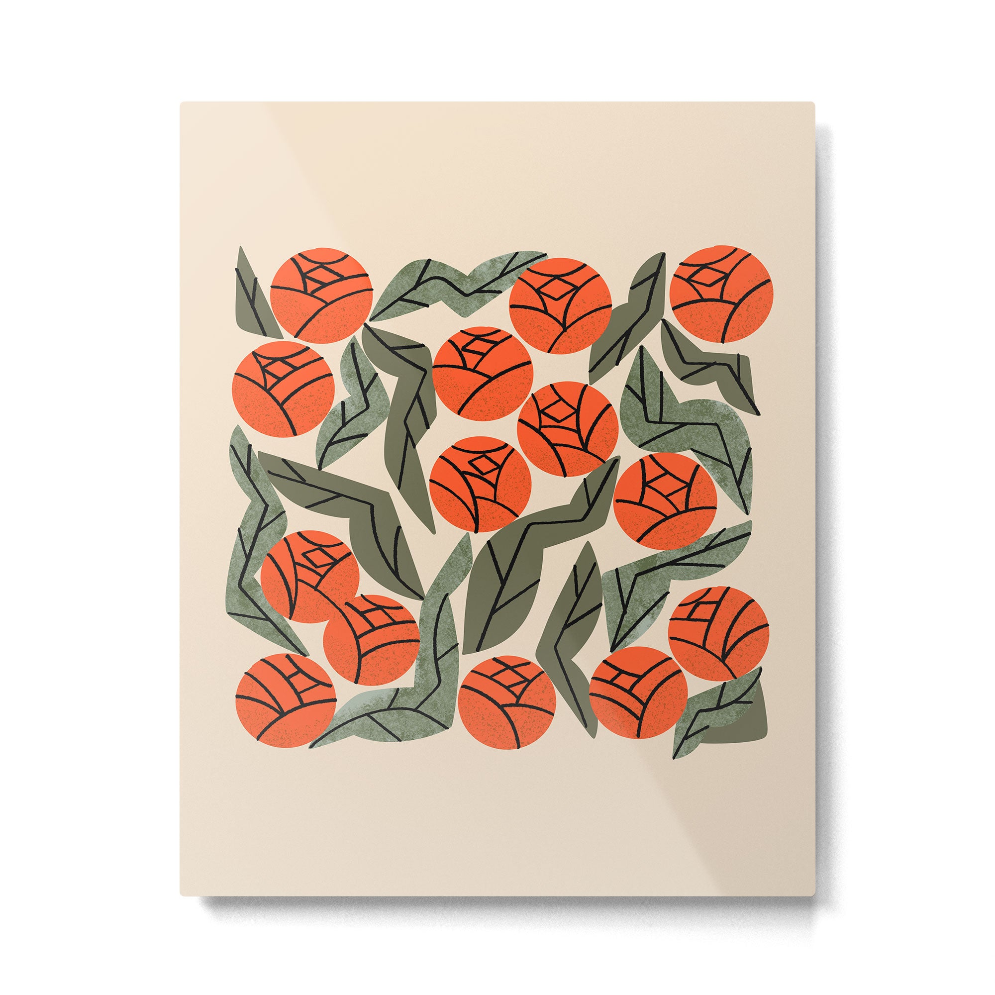 Hot Orange Blooms Metal Print Gallery Image 6