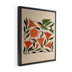 Hummingbird and Trumpet Flowers Framed Canvas Print Gallery Image 2