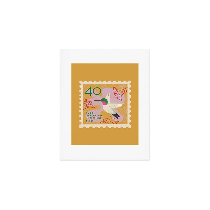 Hummingbird Postage Stamp Art Print Gallery Image 1