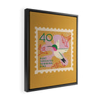 Hummingbird Postage Stamp Framed Canvas Print Gallery Image 2