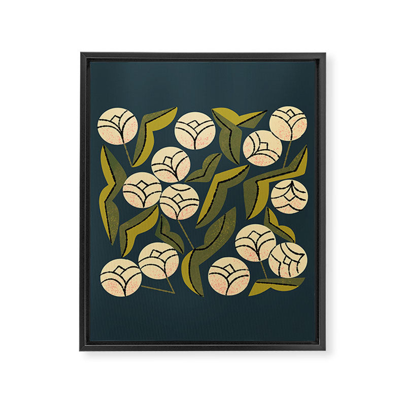 Ivory Blooms Framed Canvas Print Gallery Image 8