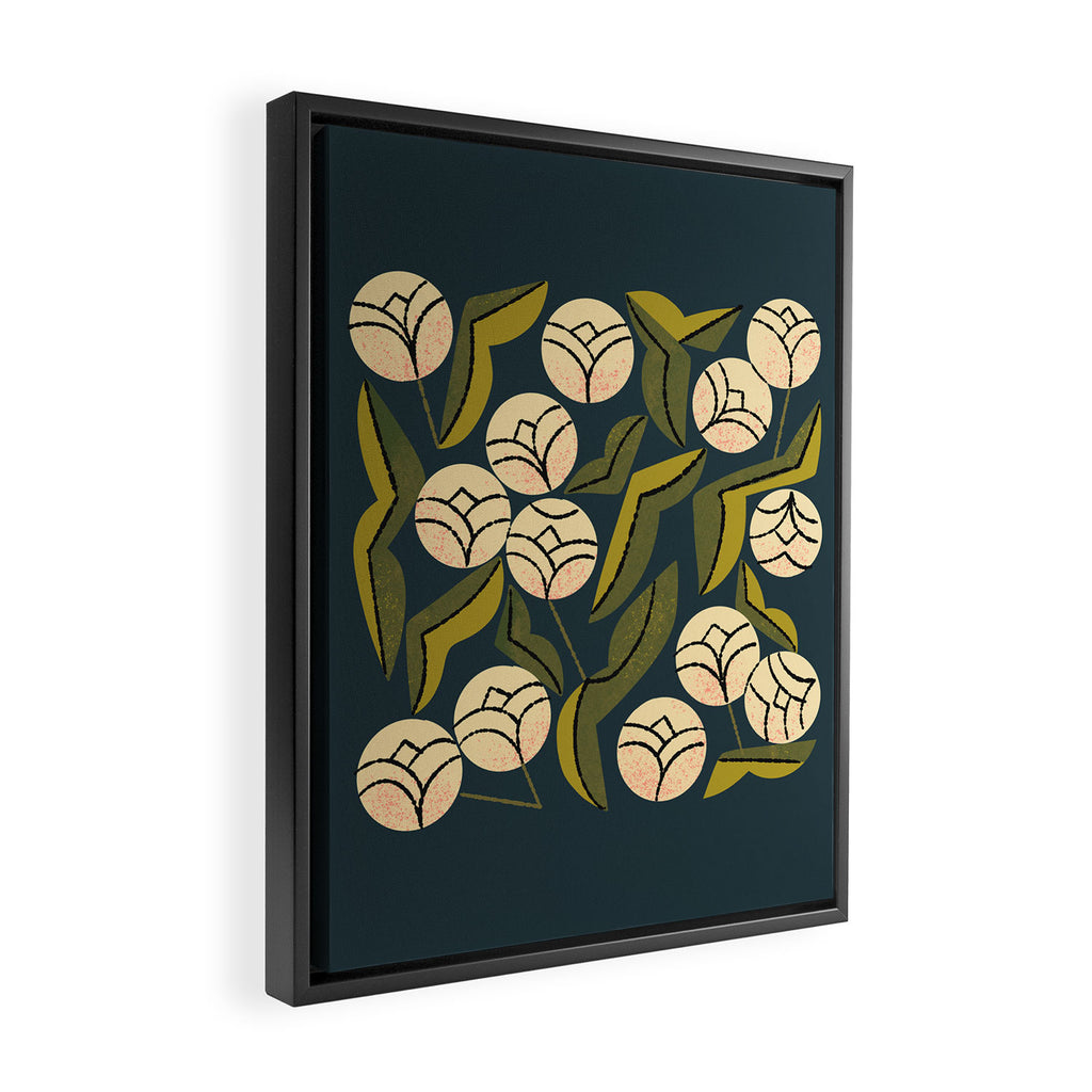 Ivory Blooms Framed Canvas Print Gallery Image 2
