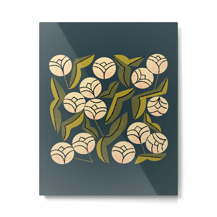 Ivory Blooms Metal Print Gallery Image 1