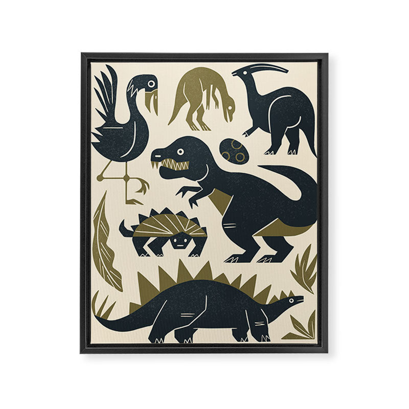 Jurassic Friends Framed Canvas Print Gallery Image 6