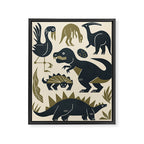 Jurassic Friends Framed Canvas Print Gallery Image 6