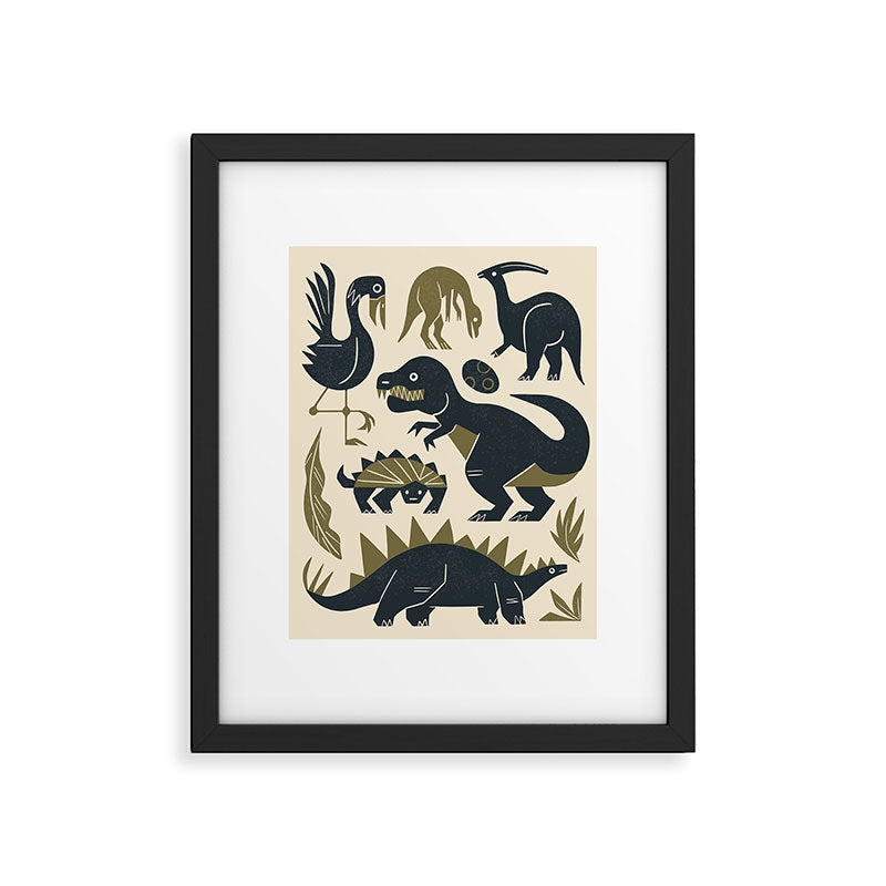 Jurassic Friends Framed Art Print Gallery Image 5