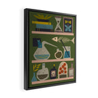 Laboratory Shelves Framed Canvas Print Gallery Image 2