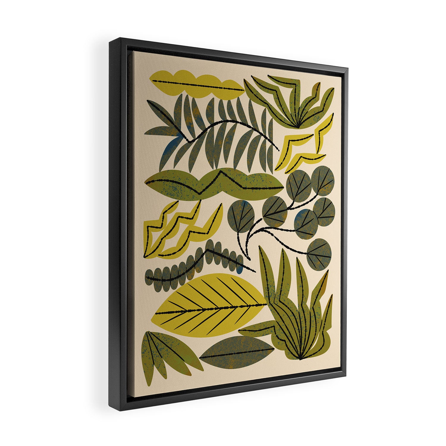 Leaf Collection No. 2 Framed Canvas Print Gallery Image 2