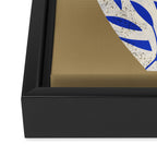 Leafy Blue Vase Framed Canvas Print Gallery Image 3